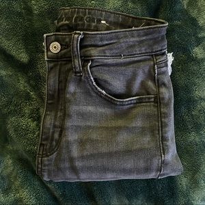 Washed black skinny jeans